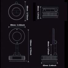 360° Adjustable Magnetic Phone Holder, Suitable For Car/Gym/Mirror/Smooth Surface/Bathroom Mirror, Universal, Foldable Car Phone Holder, Compatible With All Smartphones And Vehicles, Adjustable Height - A - View 7