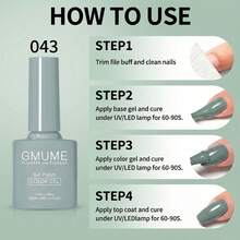 Sage Green Gel Nail Polish 7.5ml - Muted Olive Soak Off UV/LED Gel Varnish, 28+ Days Long Lasting Earthy Color (No.43) - 灰色 - 查看 11