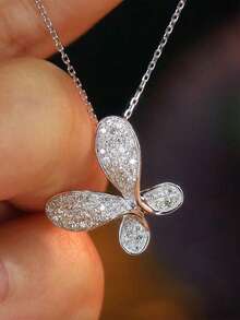 1 PC Teen Luxury Cubic Zirconia Necklace Pendant For Girls For Daily Decoration For Party Jewelry Birthday Gift - 1# - View 7