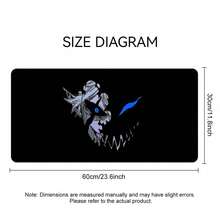 1pc Dark Skull Gaming Mouse Pad, Anime Character Design Large Rectangular Desk Mat With Stitched Edges, Waterproof Rubber Base, Non-Slip Smooth Surface For PC Laptop Computer Setup, Cool Gift For Men Women Gamers, Multi-Purpose Table Protector, Office Gaming Decor - Multicolor - View 11