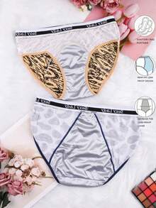 6 Women's Solid Color Menstrual Underwear, Suitable For Menstrual Cycle - Soft, Elastic, Skin Friendly Fabric, Comfortable All Day Women's Underwear - 彩色 - 查看 2