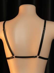 2pcs Sexy Lingerie Set: Camisole Nightgown + Panty - Black - View 5