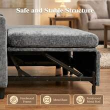 Advwin Sectional Sofa Couch W/ Pull Out Bed L Shaped Reversible Sleeper Sofa Bed W/ Storage Chaise Grey - Grey - View 6