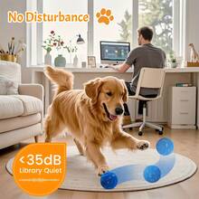 Smart Interactive Dog Toy With Automatic Movement, Bouncing, And Spinning Features, Made Of E-TPU Material, Designed As A Lively Rolling Ball For Medium And Large Dogs.