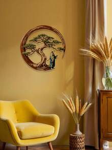 Escultura de parede em ferro fundido representando um Bonsai japonês (Torii), ideal para sala de jantar, decoração natalina perfeita com placa personalizada para casa de campo, pátio ou varanda. Uma ideia de presente única para ele, ela, namorado, namorada, pai, mãe, família, amigos, Dia dos Namorados, Dia das Crianças, Dia dos Pais, formatura, casamento, inauguração de casa, sala de estar, quarto, escritório e encontros familiares.