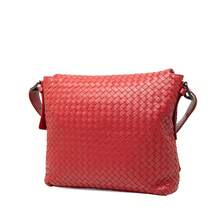 Authenticated Bottega Veneta PRE-OWNED Nappa Intrecciato Flap Crossbody Bag - Đỏ - Xem 2