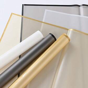 20pcs Luxury Floral Wrapping Paper - Flat Folded, Waterproof, Double-Sided, Adorned With Elegant Rose Gold Edges - Vibrant Pink, Black And White, Exquisite Floral Bouquet Patterns, Perfect For Weddings, Birthdays, Flower Shops, DIY Crafts, Winter Parties And Gift Wrapping