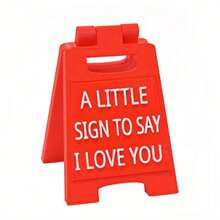 迷你标牌，情人节装饰，周年纪念礼物 - 浪漫“我爱你”标牌 - 送给男友的趣味礼物 - 送给女友、妻子、未婚妻的可爱生日、圣诞节、结婚礼物