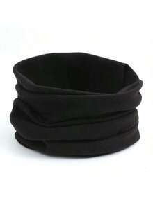 1pc Unisex Thick Fleece Scarf - Windproof, Warm, Solid Color, Stretchy Fit, Machine Washable, Suitable For Autumn/Winter Fashion, Winter Fashion Accessory | Minimalist Scarf | Polyester Blend Scarf, Women Scarf, Women Neck Warmer, Women Headband, Women Headwrap - Multicolor - View 11