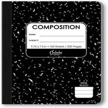 IScholar Composition Book, 150 Sheets, Wide Ruled, 975 X 75-Inches, Black Marble Cover (10150) - ColorA - 查看 1