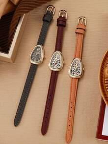 1pc Vintage Luxury Niche Women's Watch, Leopard Print Dial, Unique Fashion Minimalist Quartz Watch, Suitable For Daily Matching, Birthday, Women's Gift, Year-End Promotion, Singles' Day, Halloween Promotion, No Gift Box