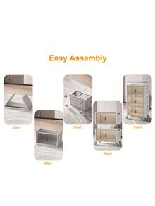 4layers  Plastic Storage Box Organizer, Stackable Storage Box, Covered Storage Box, Storage Container Organizer For Kitchen, Bedroom, Living Room, Study, Office, Foldable Storage Box, Saving Space - White - View 11