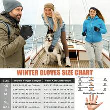 RIGWARL 冬季滑雪戶外運動手套，觸控螢幕相容，附可調節拉鍊，適用於滑雪、單板滑雪、騎單車、徒步、跑步與開車，保暖，適合寒冷天氣活動與健身愛好者 - 黑色 - 查看 5