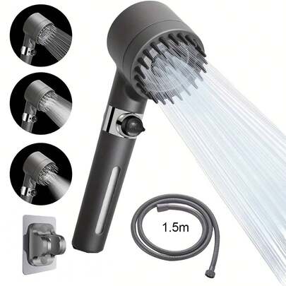 Shower Head, High Pressure Shower Head With 1.5M Hose And Shower Holder, 3 Handheld Modes Filter Shower Head, Massage Water-Saving Shower Head, Shower Accessories, Continuous Flow Shower Head, Shower Set For Bathroom, Shower Handle, Shower System, Bathroom Accessory