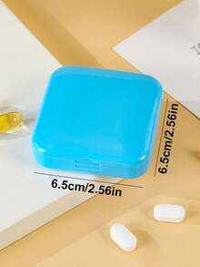 Personalized Custom New Medicine Box With Custom Pattern; Mini Push-Lid Medicine Box For Two-Way Medicine Storage; Travel And Outdoor Medicine Box. - Multicolor - View 6