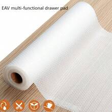 EVA材质，防水、防潮、防霉、防油、防滑、加厚耐磨、经久耐用、可水洗、可重复使用，可裁剪成所需尺寸，适用于不粘搁板、橱柜、储物架、冰箱、抽屉、鞋柜等。 - 彩色 - 查看 7