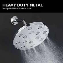 Shower Head with Luxurious Air Infused Water Flow for Bathroom, Chrome Finish - ‎Lata de lluvia cromada - Ver 6