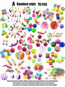 5/10/15/20/25pcs Cat Toys Set - Bells, Balls, Sisal Scratching Posts, Interactive Wands, Catnip Toys, Pet Supplies, Birthday/Holiday Gifts - Multicolor - View 18