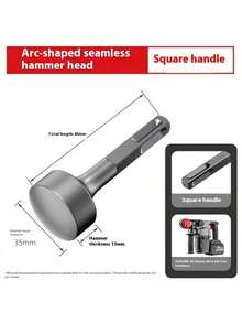 Heavy Duty Steel SDS Plus Hammer Drill Bit Driver - Round Shank Chisel Socket, Suitable For Ground Rod And Metal Drilling, Sturdy Steel Construction, Compatible With Hammer Drill, Essential Work Tool | Tool Design | SDS Plus Compatible - Silver - View 13