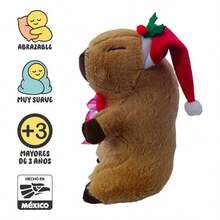 dsgMuñeco Capibara de Peluche de Navidad Hecho en México Juguete Capybara Navideño de Peluche y Gorro de Santa Adorno y Decoración Navideña Tierno Juguete Suave y Abrazable Regalo de Navidad para Niñosretges - como en la foto - Ver 4