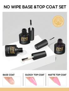 PEACECOLOR Poly Nail Extension Gel Set With Mini UV LED Lamp 15 Colors Glitter Nail Salon Art Kit With Base Top Coat Nail Complete Starter Kit Gift For Women - 01多色 - 查看 6