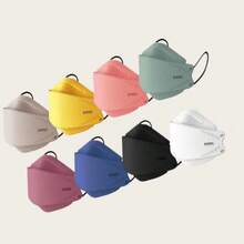 1-50个装新款时尚高品质四层防护KN95口罩，一次性3D立体设计，方便户外旅行 - 彩色 - 查看 8