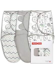 GLLQUEN BABY 婴儿襁褓睡袋 3 件装 - 适用于新生儿、0-3 个月婴儿、女婴、男婴，柔软舒适的新生儿睡袋，婴儿房襁褓毯