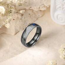 2pcs Personalized Stainless Steel Name Matching Rings, Custom Carved Name And Love Text Couple Matching Rings, Optional Elegant Rose Couple Gift Box, Minimalist Retro Matching Rings, Valentine's Day Gifts, Wedding And Anniversary Souvenirs, Meaningful Jewelry Customized For Boyfriends, Girlfriends, Husbands, Wives, Engagements, Birthdays, And Special Occasions - Multicolor - View 5