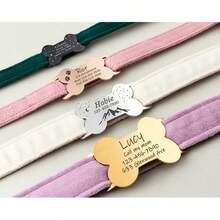 Quiet Sliding Pet ID Tag, Customizable Engraved, Metal Material, Suitable For Various Pet Collars. Fashionable And Elegant Appearance, Paired With Deeply Engraved Pet Name To Showcase Unique Taste. Durable Metal Material, Wear-Resistant. - Multicolor - View 3