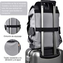Mochilas para Hombre, Sebami Mochila para Laptop, Mochila Aire Libre para Laptop hasta 16 Pus,Mochila de Viaje Impermeable con USB Puerto y puerto audífonos - negro - Ver 4