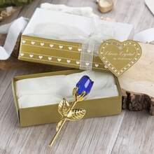 1 pieza Rosa de cristal artificial en caja de regalo de cristal mini, Rosa artificial roja, regalo para fiesta, mujer, decoración de boda, decoración de habitación, decoración de escritorio de oficina - Multicolor - Ver 13