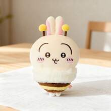 Miniso 1 búp bê ong nhồi bông mùa hoa anh đào Usagi | Thiết kế tai thỏ + râu bông xù, lông nhung ngắn mềm mại, co giãn, vật trang trí bàn làm việc/búp bê giảm căng thẳng/quà tặng dễ thương - Nhiều màu - Xem 5