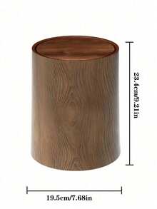 1pc Retro PP Trash Can, Kitchen Garbage Bin, Recycling Bin, Large Capacity Waste Basket For Bedroom, Living Room, Office - Multicolor - View 10