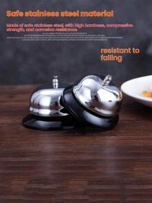 1个学生礼物创意酒吧/餐厅呼叫铃，桌面铃，手持应答蜂鸣器，宠物铃，摇铃，课堂注意力训练铃，金色铃铛 - 彩色 - 查看 7