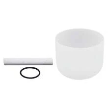 Singing Bowl, 8 Inch Singing Bowl, White Singing Bowl For Sound Healing - 白色 - 查看 9