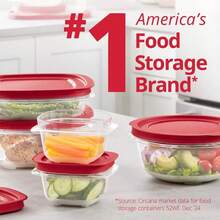 Rubbermaid 3pk Easy Store Value Round Food Storage Containers Red - 1 - View 7