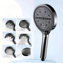 Large Panel Shower Head, 8-Setting Adjustable Shower Head With High Pressure, 8 Water Spray Modes (Rain/Massage/Mist/Mixed Etc.), Glossy Anti-Slip Handle, Universal Bathroom Shower Head, Easy Installation, Anti-Slip Handle, Home Bathroom Shower Head - Multicolor - View 3
