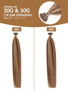 12-22 Inch Remy Human Hair I-Tip Extensions, Easy To Style, Cold Fusion, Pre-Bonded, Real Hair, Long-Lasting, Soft & Natural, Portable For Travel & Daily Styling - Multicolor - View 7