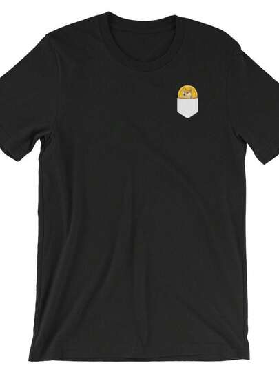 Dogecoin Pocket Logo Cute Unisex Shirt Blockchain HODL Cryptocurrency Open Digital Source T Shirt Best Internet Meme Sou