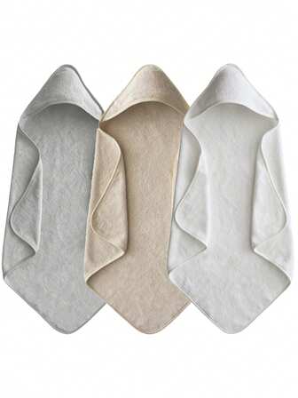 1 pieza Toalla de baño con capucha de felpa coral para bebé, suave y absorbente, diseño envolvente que mantiene al bebé caliente, disponible en varios colores, ¡un regalo perfecto para el baby shower!