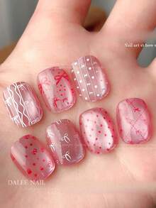 1Pc Nail Stamping Plates Bowknot Patterns Stainless Steel Stencil Nail Art Stamps Kawaii Bow Image Plate Template Stencils Manicure Tools - Multicolor - View 3