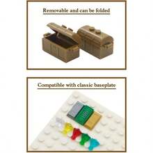 BroTex Pirate Accessories Money - Treasure Chest Building Block Bricks Pack Money Gold Bar Gems Diamonds Jewels With Pirate Boat Ship People Parts Building Bricks SetMaterial Safety And Rich Functionality - No2 - View 4