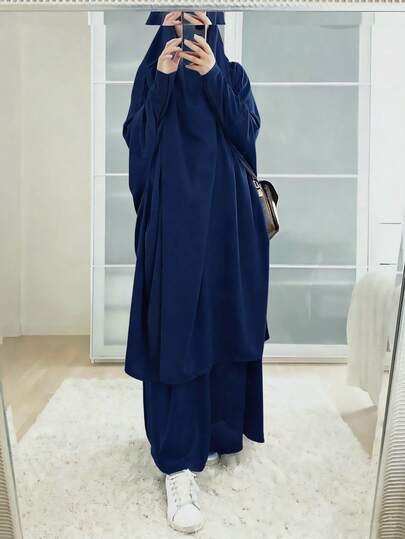 Women's Elegant 2 Pieces Set: Arabic Abaya & Skirt