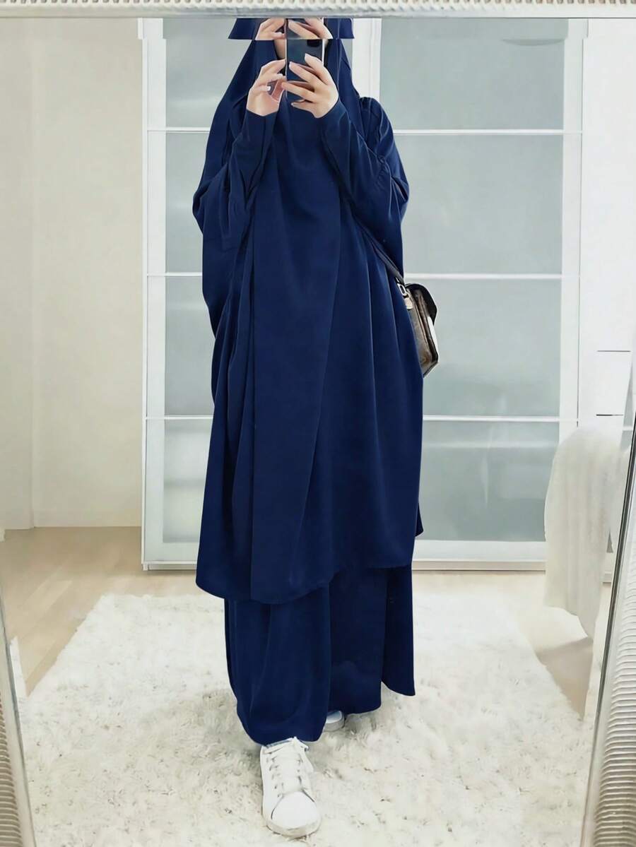 女士优雅两件套：阿拉伯长袍和裙子（春季款）