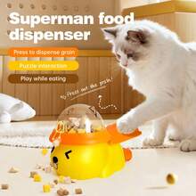 1个宠物猫漏食喂食器，按压式食物分配器，互动益智玩具，适合猫狗缓解无聊 - 彩色 - 查看 2