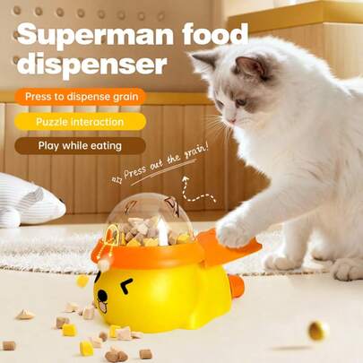 1pc Pet Cat Leak Food Feeder, Push-Style Food Dispenser, Interactive Puzzle Toy For Cats And Dogs To Relieve Boredom