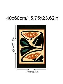 1pc Cowboys Illustration Print, Southwestern Western Decor, Abstract Botanical Wall Art,Mid Century Modern Floral Print Retro Minimalist Burnt Orange Teal Canvas Painting, Festival Gifts,Bedroom Decor, Living Room Decor, Office Decor, Kitchen Decor, Wall Arts, Wall Decor, Home Decor, Room Decor, Canvas Wall Art, Posters, Wall Art With Frame, Optional Frame - Multicolor - View 14