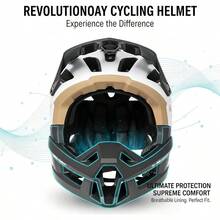 BMX HelmetBATFOX - Casco de bicicleta de montaña de cara completa para hombres y mujeres y adultos casco Downhill DH BMX MTB - Blanco - Ver 7
