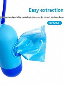 1pc Stroller Trash Bag Holder (1 Holder + 6 Rolls/3 Rolls Plastic Bags) + Portable Plastic Bag Hooks + Large Capacity Leak-Proof Moisture-Proof + Easy Installation Disassembly, Dedicated For Baby Strolling / Maternity Commuting / Outdoor Picnic / Car Storage