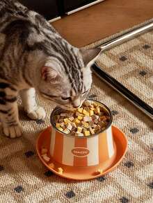 1pc High-Quality Anti-Ant Anti-Spill Pet Bowl, Elevated Design Protects Neck, Suitable For Small Dogs And Cats